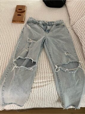 Cotton On Light Blue Straight Leg Jeans